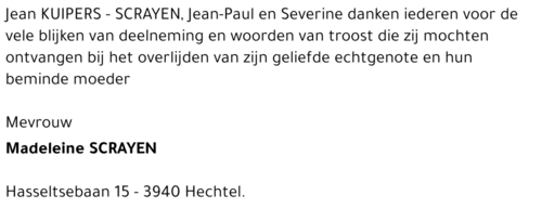 Madeleine SCRAYEN