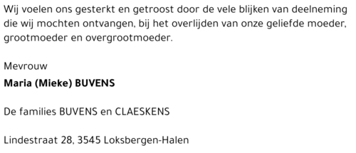 Maria BUVENS