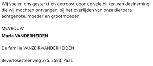 Maria Vanderheiden