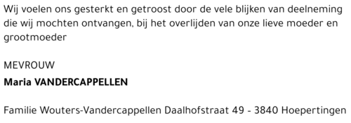 Maria Vandercappellen