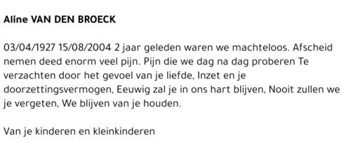 Aline Van den Broeck