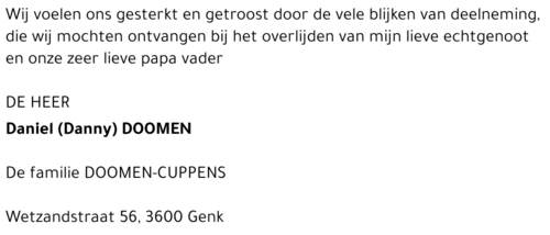 Daniel (Danny) Doomen