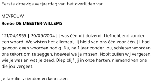 Renée De Meester-Willems