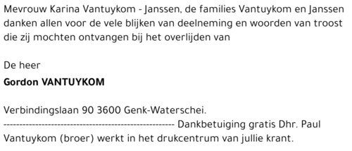 Gordon VANTUYKOM