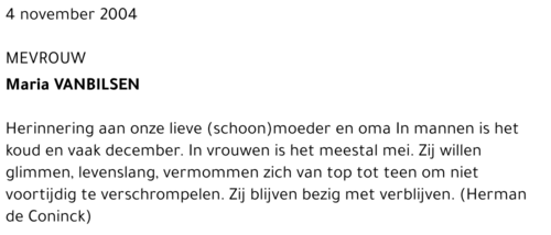 Maria Vanbilsen