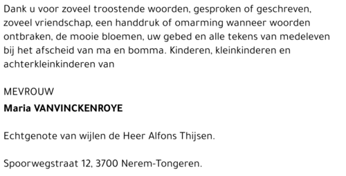 Maria Vanvinckenroye