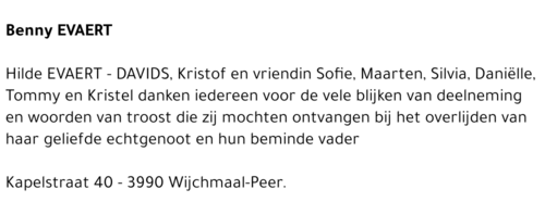 Benny EVAERT