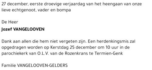 Jozef VANGELOOVEN