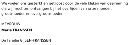 Maria Franssen