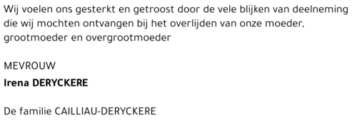 Irena Deryckere