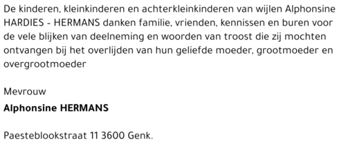 Alphonsine HERMANS