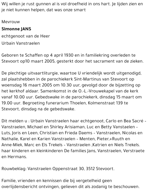 Simonne Jans