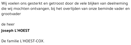 Joseph L'HOEST