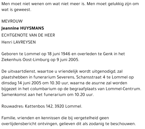Jeannine Huysmans