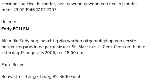 Eddy BOLLEN
