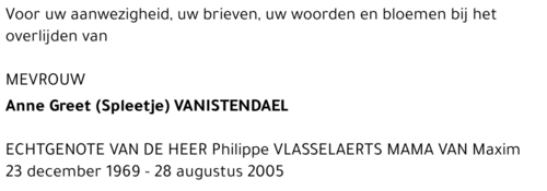 Anne Greet (Spleetje) Vanistendael