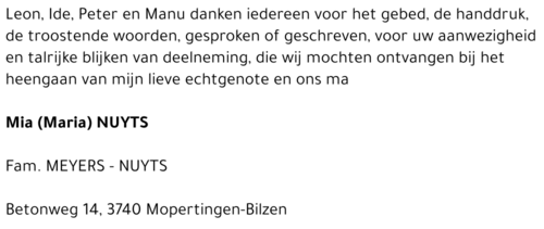 Mia (Maria) Nuyts