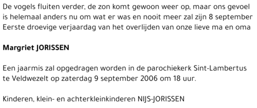Margriet JORISSEN