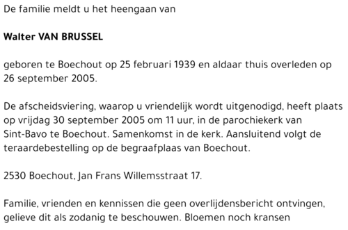 Walter Van Brussel