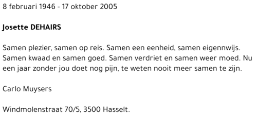 Josette Dehairs