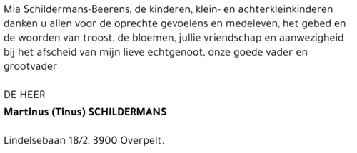 Martin (Tinus) Schildermans