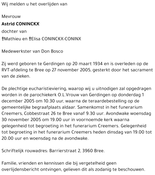 Astrid Coninckx