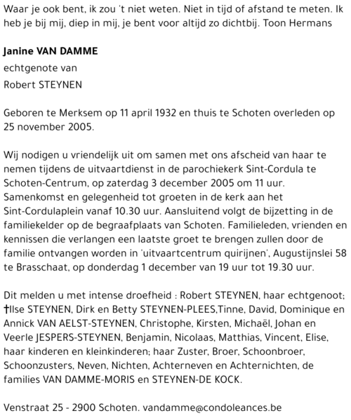 Janine Van Damme