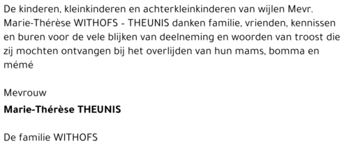 Marie-Thérèse THEUNIS