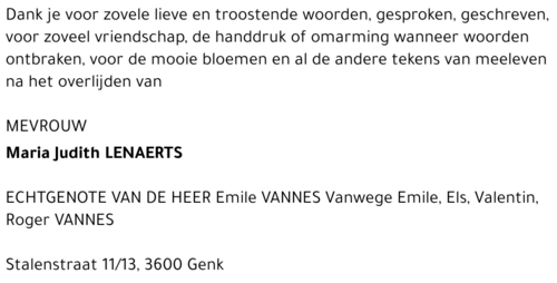 Maria (Judith) Lenaerts