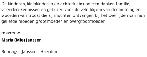 Maria (Mie) Janssen