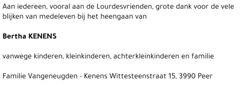 Bertha KENENS