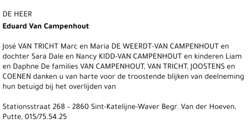 Eduard VAN CAMPENHOUT