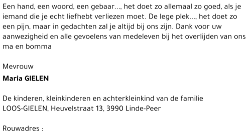 Maria GIELEN