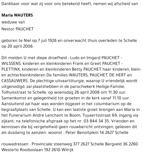 Maria WAUTERS
