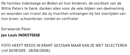 Jan Louis INDESTEEGE