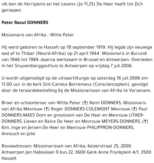 Pater Raoul Donners