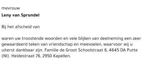 Leny van Sprundel