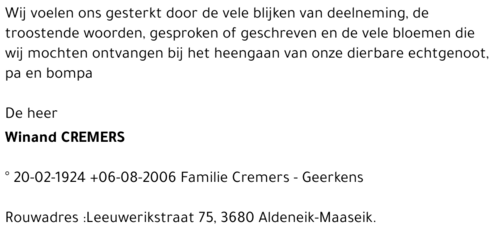 Winand Cremers