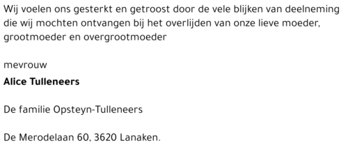 Alice Tulleneers