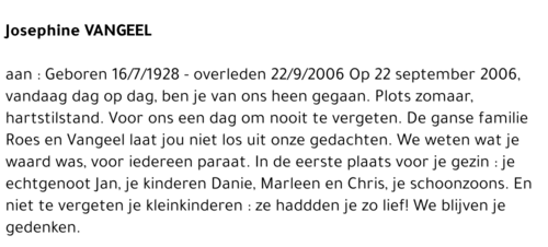 Josephine Vangeel