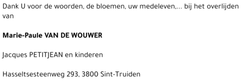 Marie-Paule Van de Wouwer