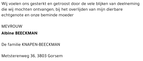 Albine Beeckman