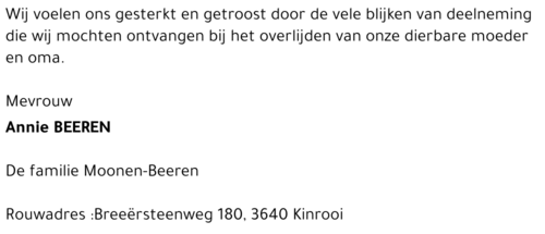 Johanna (Annie) BEEREN