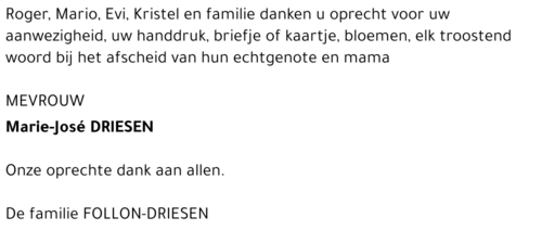 Marie-Josée Driesen