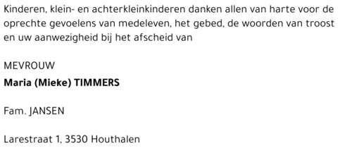 Maria Timmers