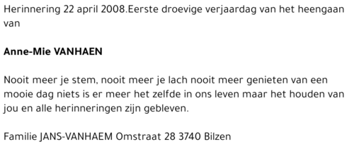 Anne-Mie VANHAEN