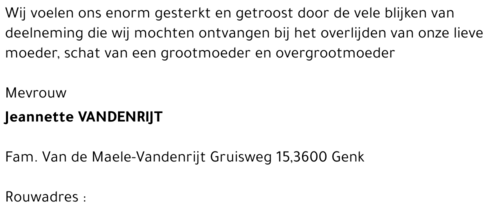 Jeannette Vandenrijt