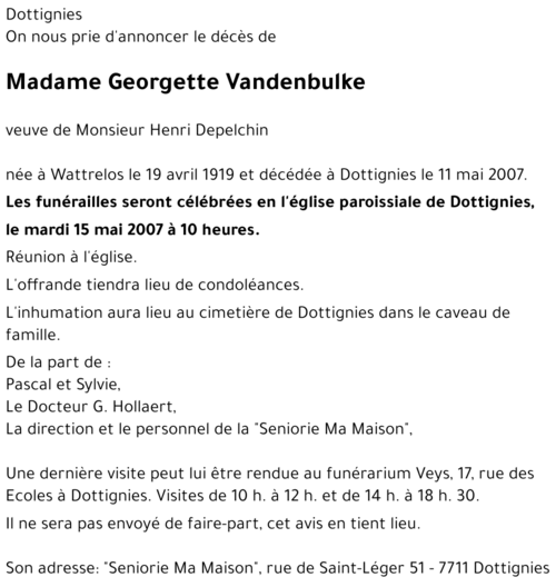 Georgette Vandenbulke