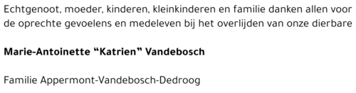 Marie-Antoinette 'Katrien' Vandebosch