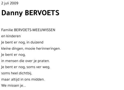 Danny BERVOETS